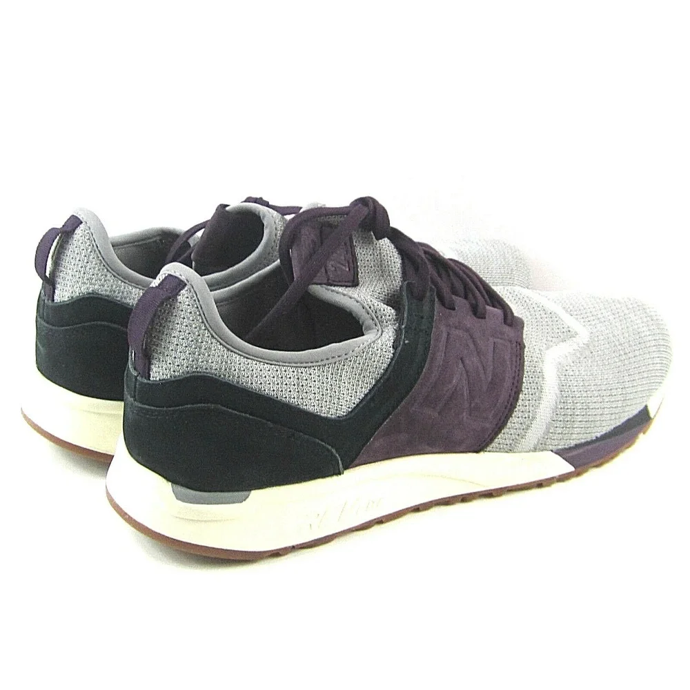 New Balance 247 Rev Lite‎ Men's Suede Knit in Gray/Black/Burgandy  Size 14